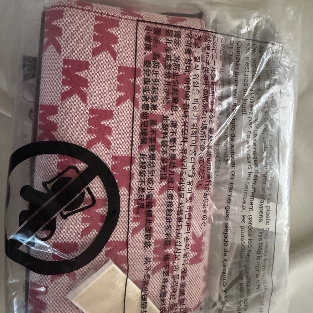 Michael Kors Pink Logo Clutch